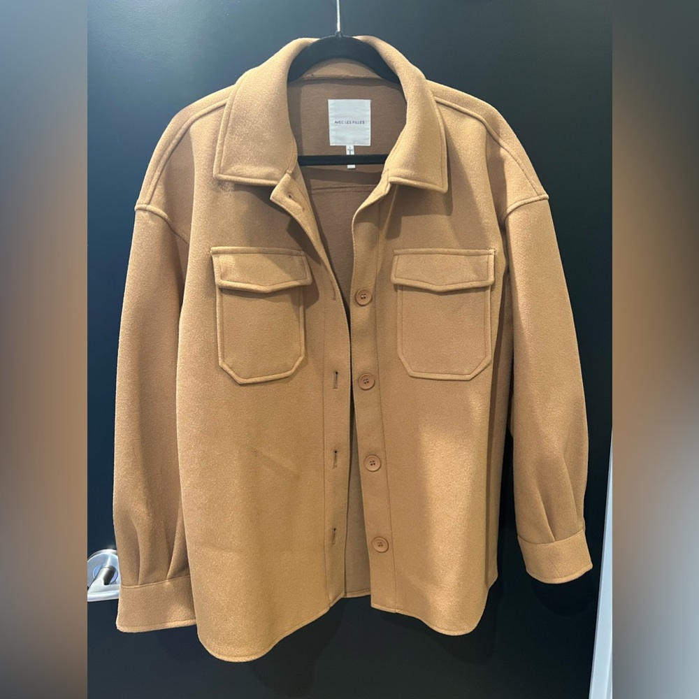 Worn once Avec Les Filles Camel Shacket Size Large